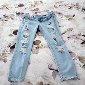 Hollister Low Rise Super Skinny Crop Junior Jeans